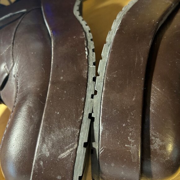 Womens Paloma Barcelo Dark Brown Leather Platform Shoe Bootie 38 US/7.5 - 8 - Picture 16 of 16